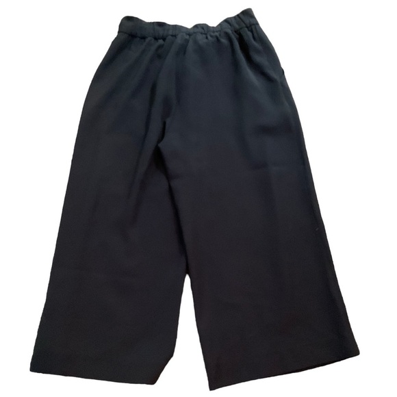 Lululemon Women’s Noir Crop Black Pants Sz 8 Flowy Wide Leg - Picture 7 of 10